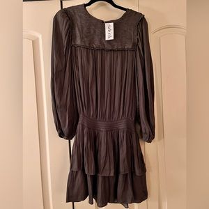 Gorgeous Warm Gray Boho Mini Dress - Tags On - By Fab’Rik